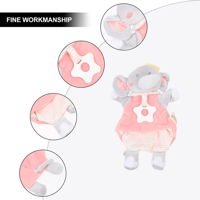 Baby Soothing Doll Cartoon Elegant Design Soothing Hand Puppet Appease Towel 5