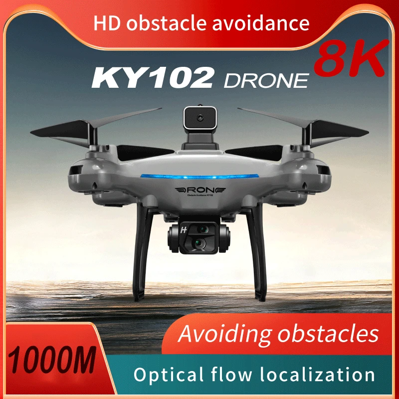 2024 KY102 드론 8K 4k 전문 듀얼 카메라 항공 사진 360, 장애물 회피 광학 흐름 4 축 RC 항공기, 신제품