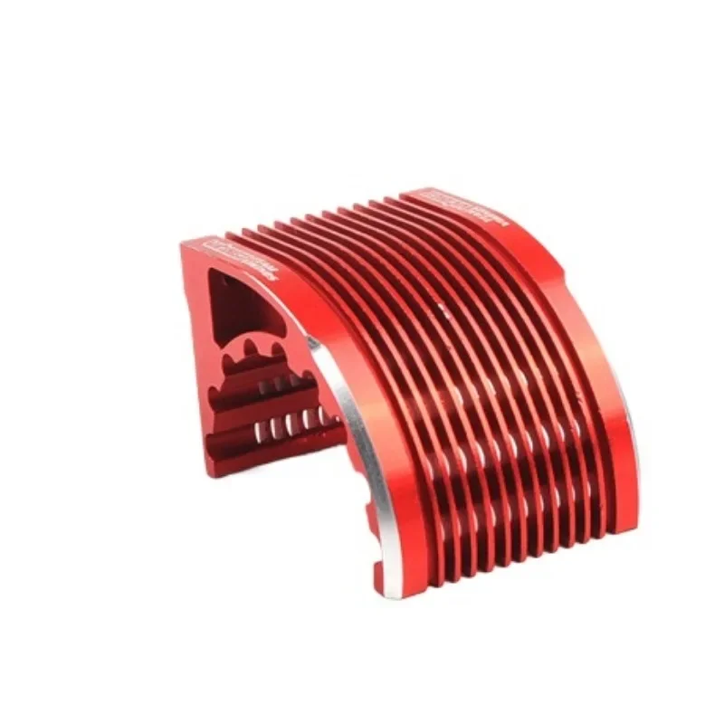 Détail du radiateur CNC aluminium 42mm et ventilateur 40mm montés sur moteur RC, refroidissement optimisé.
