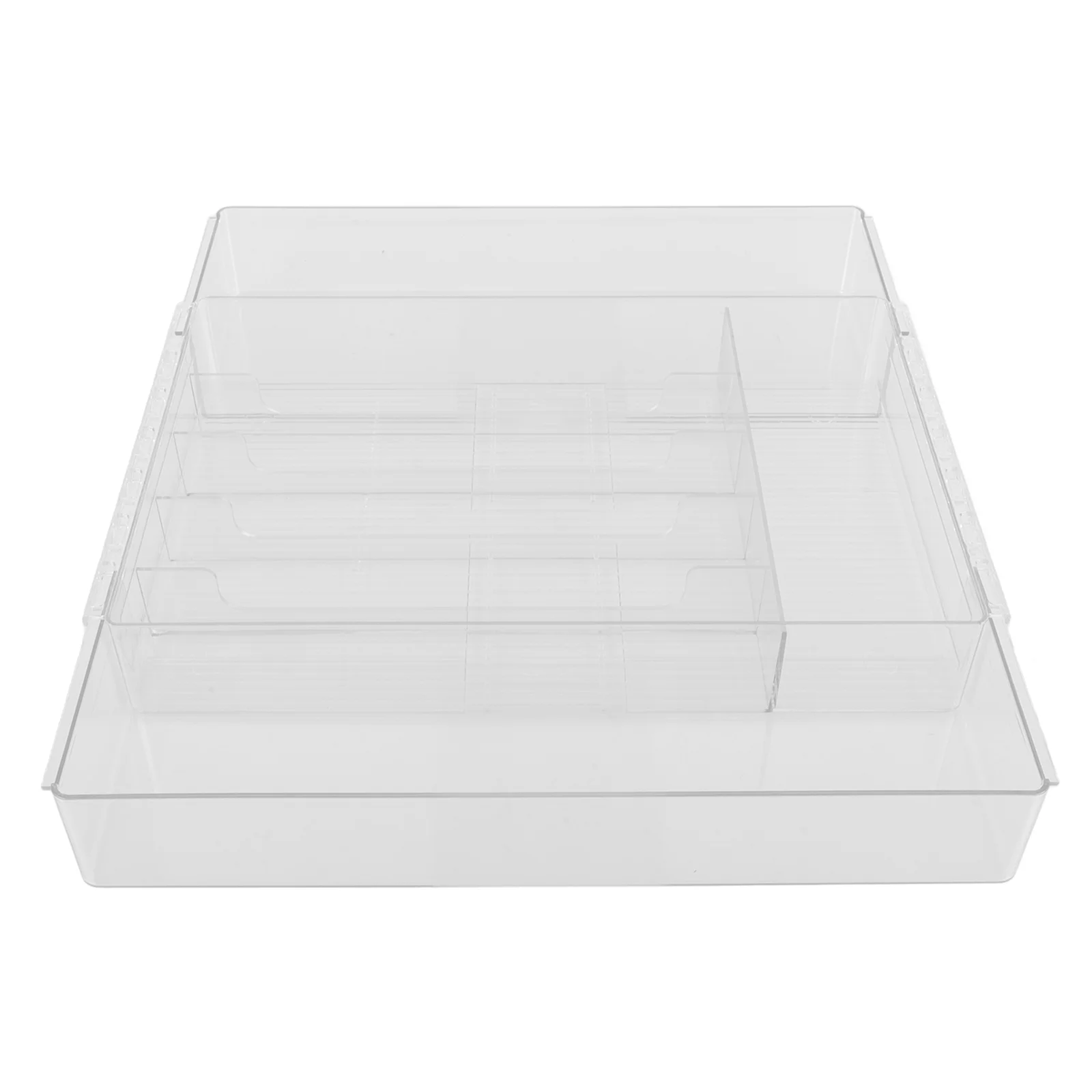 Expandable Cutlery Tray 5 Compartments Silverware ganizer for Drawer Kitchen Utensil Storage Acrylic Multi Use Stretchable Tidy 6
