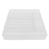 Expandable Cutlery Tray 5 Compartments Silverware ganizer for Drawer Kitchen Utensil Storage Acrylic Multi Use Stretchable Tidy 6