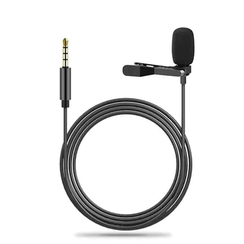 Mini microfono lavalier portatile da 1,5 m a condensatore con clip da bavero con cavo USB/3,5 mm/tipo C/microfon per telefono cellulare computer PC