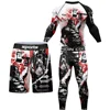 New MMA Men Rashguard Jiu Jitsu T Shirts+Pant Suit BJJ Muay Thai Boxing Sports Sweater Shorts Gym Kickboxing Rash Guard Jerseys 3