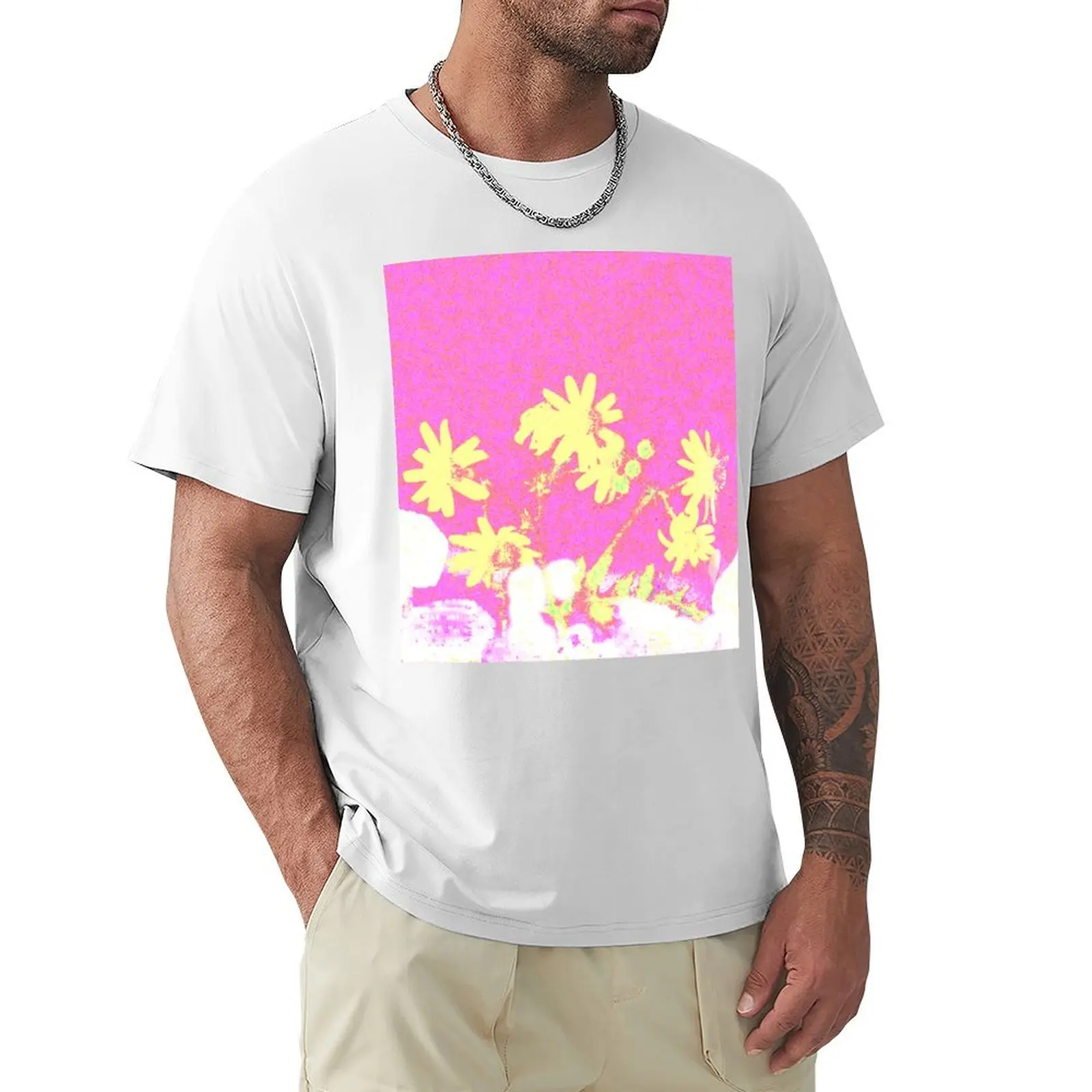 Camomile T-shirt tees customs plain graphics t shirts for men cotton