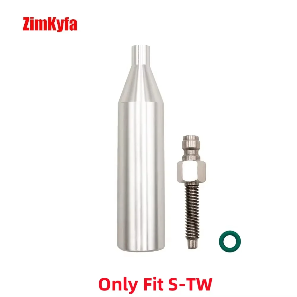 Zestaw do konwersji CO2 na HPA, konwertery kartridży 12g na HPA, gwint S-TW i RG, szybkozłączka 8mm