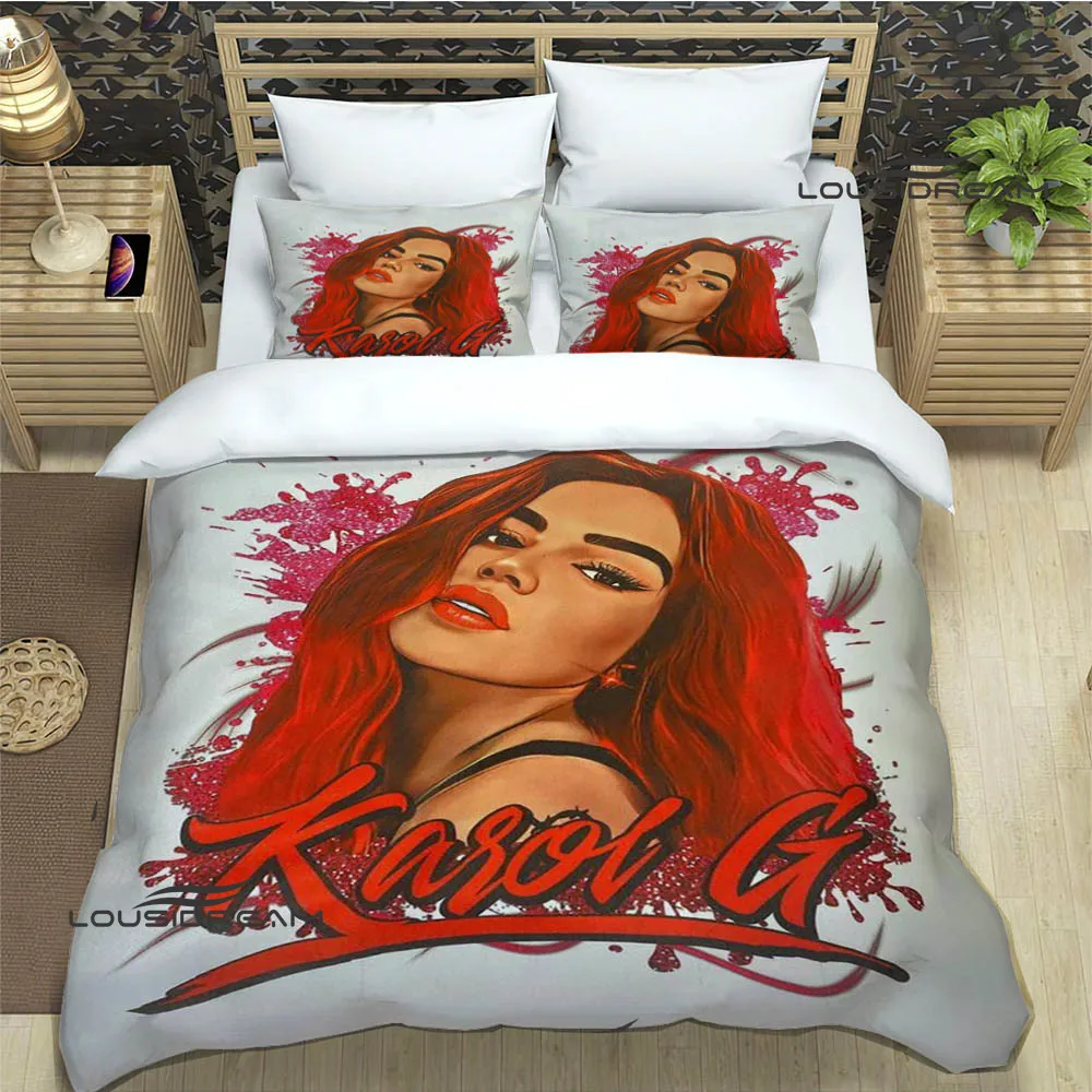 Karol G Fashion printed Bedding Sets exquisite supplies set duvet cover bed comforter set bedding set luxury birthday gift 3