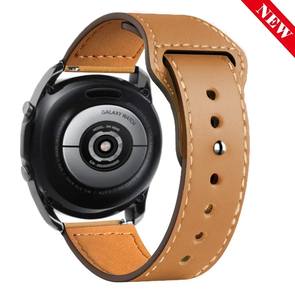 Elegant Leather Watch Strap - Premium 20mm/22mm Bracelet