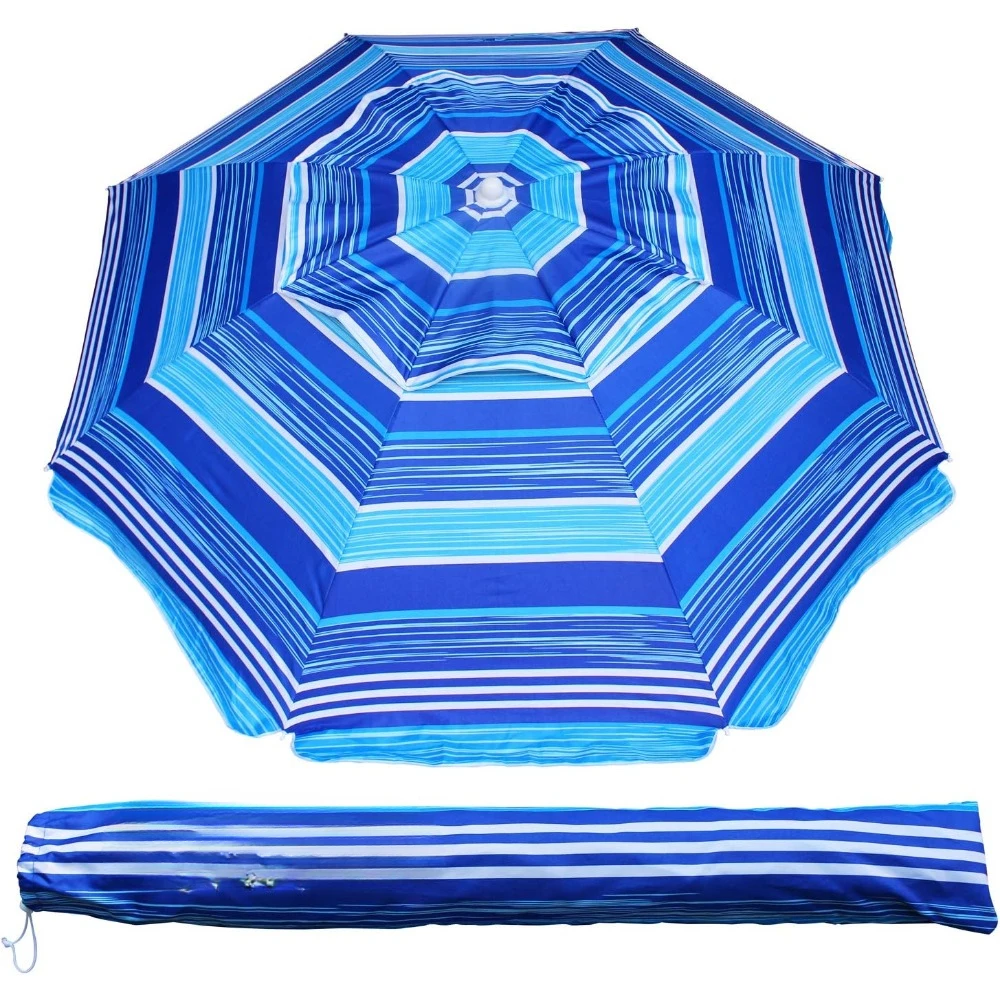 Patio Umbrellas, Protection Outdoor Sunshade Umbrellas and Parasols with Carry Bag for Patio Garden Beach Pool Backyard Blue