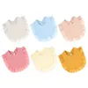6Pcs Baby Feeding Bibs Cotton Toddler Drooling Infant Soft Absorbent Teething Reusable Washable Baby Girl Bibs