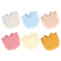 6Pcs Baby Feeding Bibs Cotton Toddler Drooling Infant Soft Absorbent Teething Reusable Washable Baby Girl Bibs