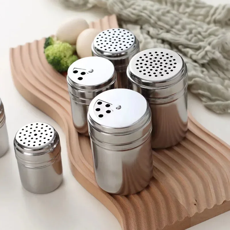 Salt Sugar Bottle Rotating Cover Multi-purpose Stainless Steel Kitchen Gadget Spice Pepper Bottle Seasoning Jar seasoning jar spices bottle