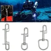 1PC 316 Stainless Steel Swivel Eye Bolt Spring Snap Hook Double Head Hook Marine Diving D Ring Snap Hooks With Swivel 1