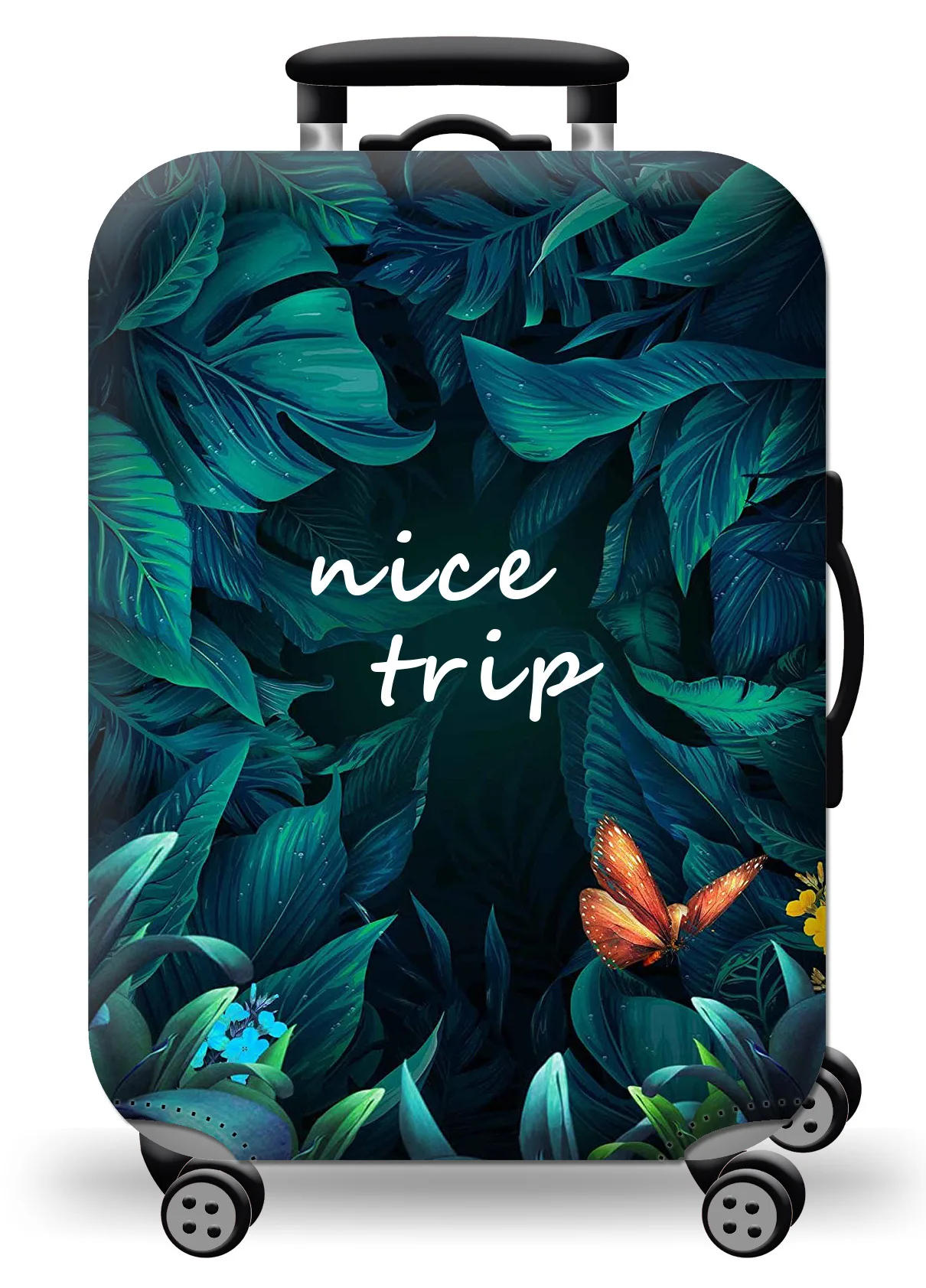 Universal Elastic World Map Luggage Protective Cover - Travel Accessory