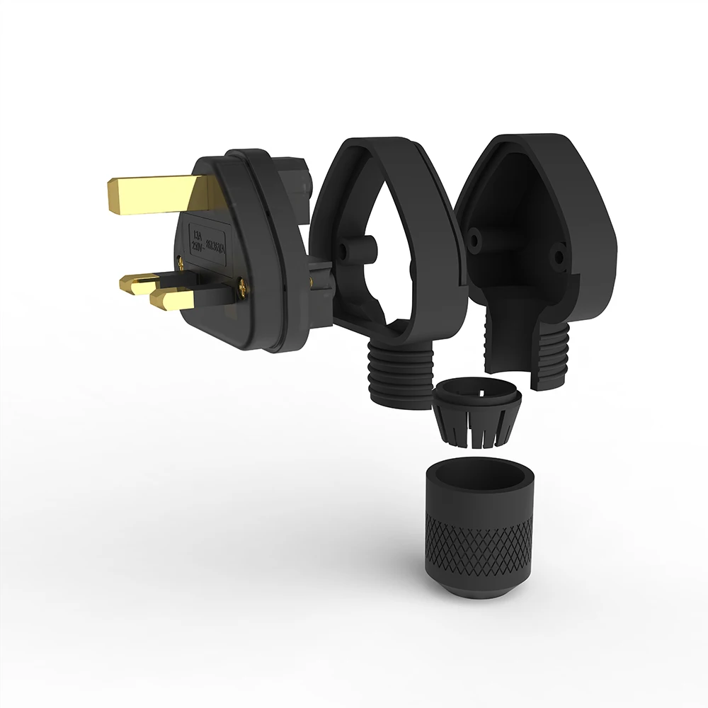 

Высококачественный Виборг LUKG Чистая Медь позолоченная 13A Сетевая вилка UK Ирландия соединитель HK разъем UK вилка питания