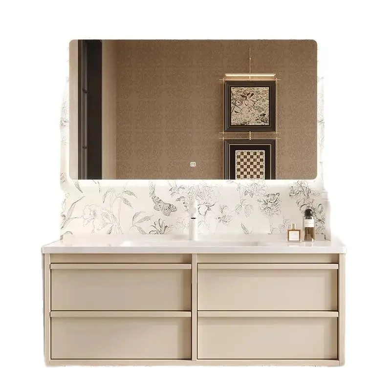 Y Middle ancient style walnut ceramic integrated basin, bathroom cabinet, bathroom skeleton line, washbasin, washbasin