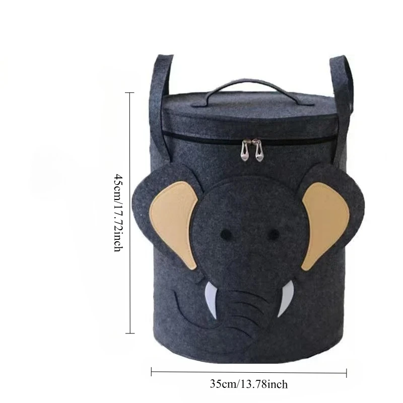 Animal Pattern Storage Basket,Covered,Foldable Toy Storage Box,Large Capacity Dirty Cloth Basket,Multifunctional Storage Basket