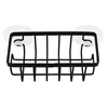 Home With Hook Draining Durable Soap Black Kitchen Sink Scrubber Countertop Sponge Holder Hollowed Suction Cup Caddy Organizer 3