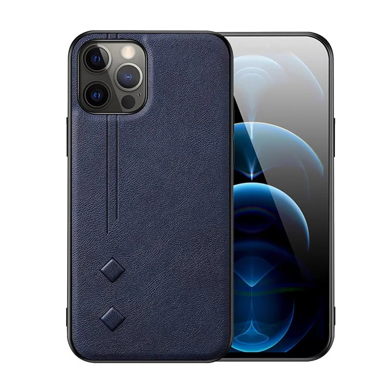

PU Leather Cell Mobile Phone Case Back Cover Frame for iPhone 13 Mini Pro Max