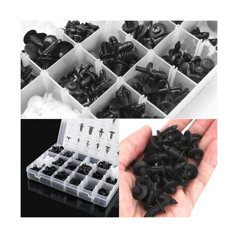 415pcs/set Clips Car Body Plastic Push Pin Fender Bumper Fasteners Rivet Screwdriver