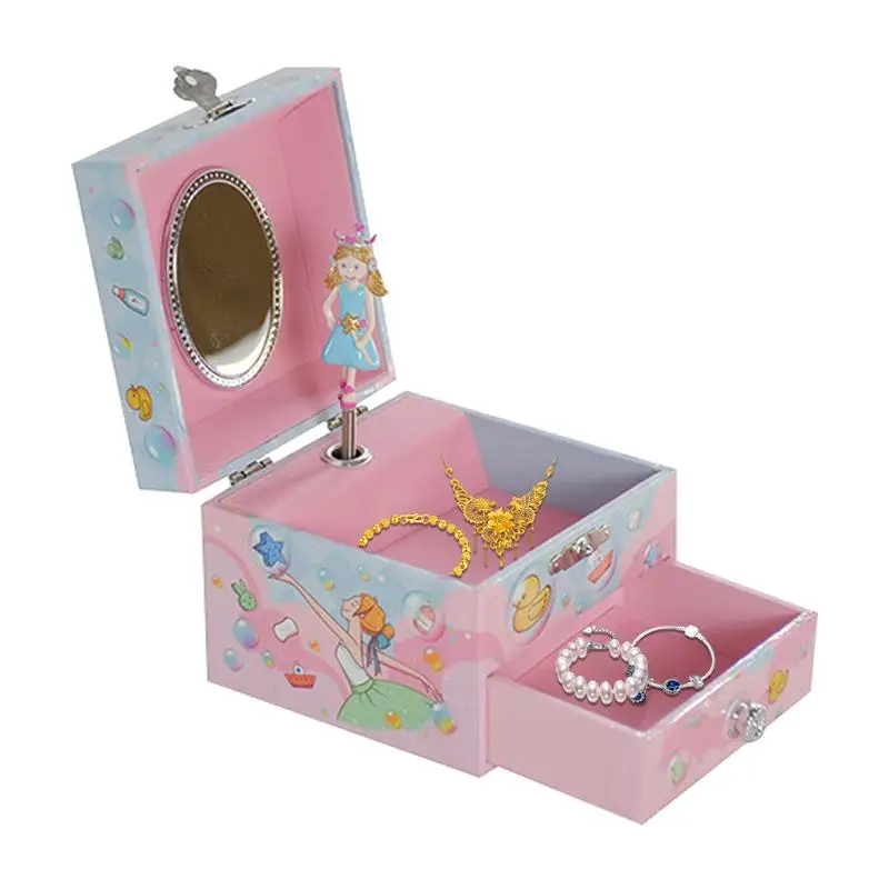 

Musical Jewelry Box For Girls Wooden Ballerina Musical Box With Mirror And Drawer Christmas Gift For Girls Jewelry Box For Girls