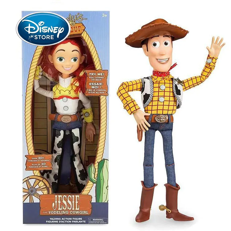 

Disney Original Toy Story 3 Sheriff Woody Jessie Rex Buzz Lightyear Glowing Sound Action Doll Children Robot Toys Colorful Box