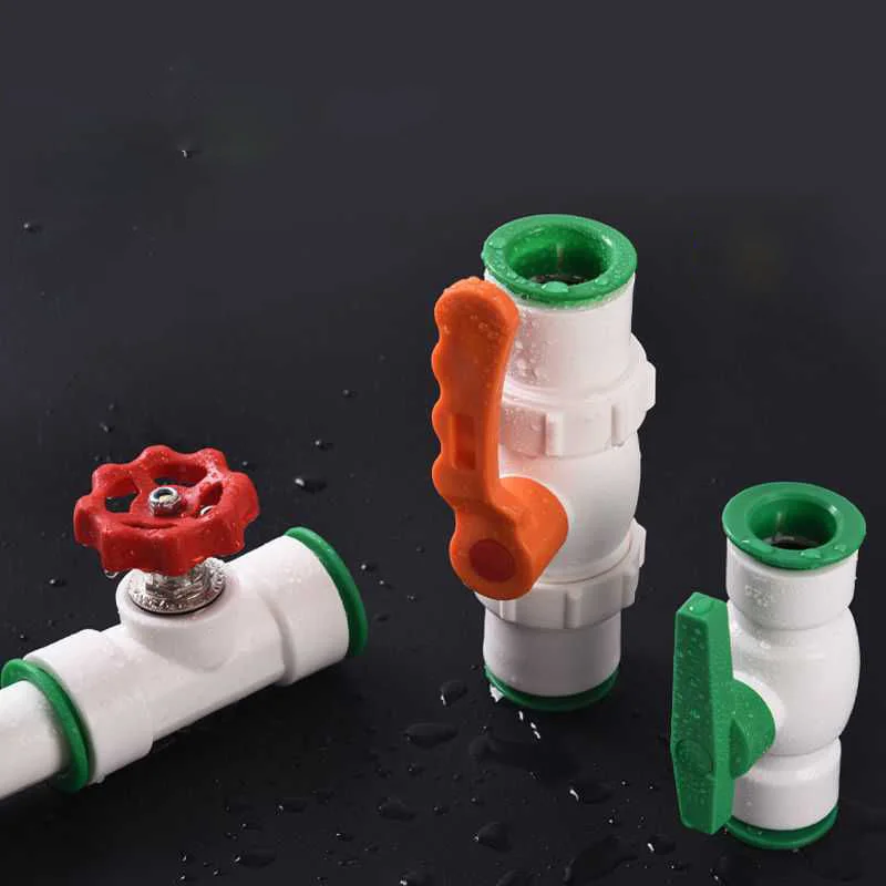 

2pcs PVC Pipe No soldering required Ball Valves Water Irrigation System Drainage Tube Quick Valve Water Pipe Connector Fittings