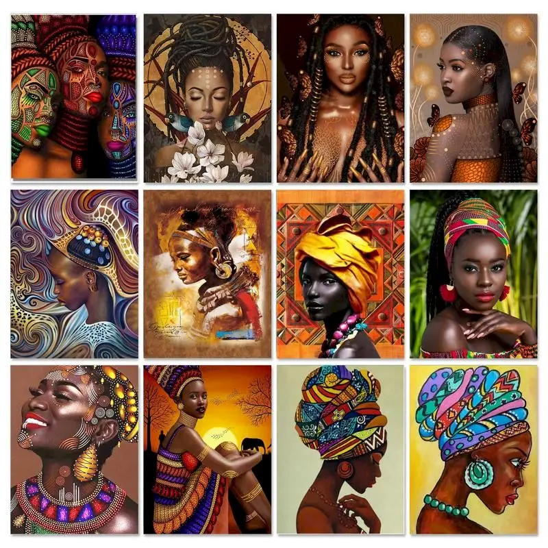 Canvas Painting Numbers Africa Oil Paint Painting Number Africa