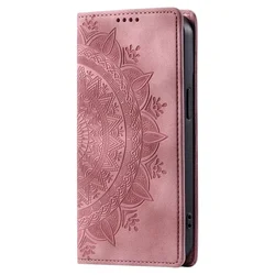 Luxury Leather Magnetic Wallet Case & Stand - Galaxy S6 (Pink)