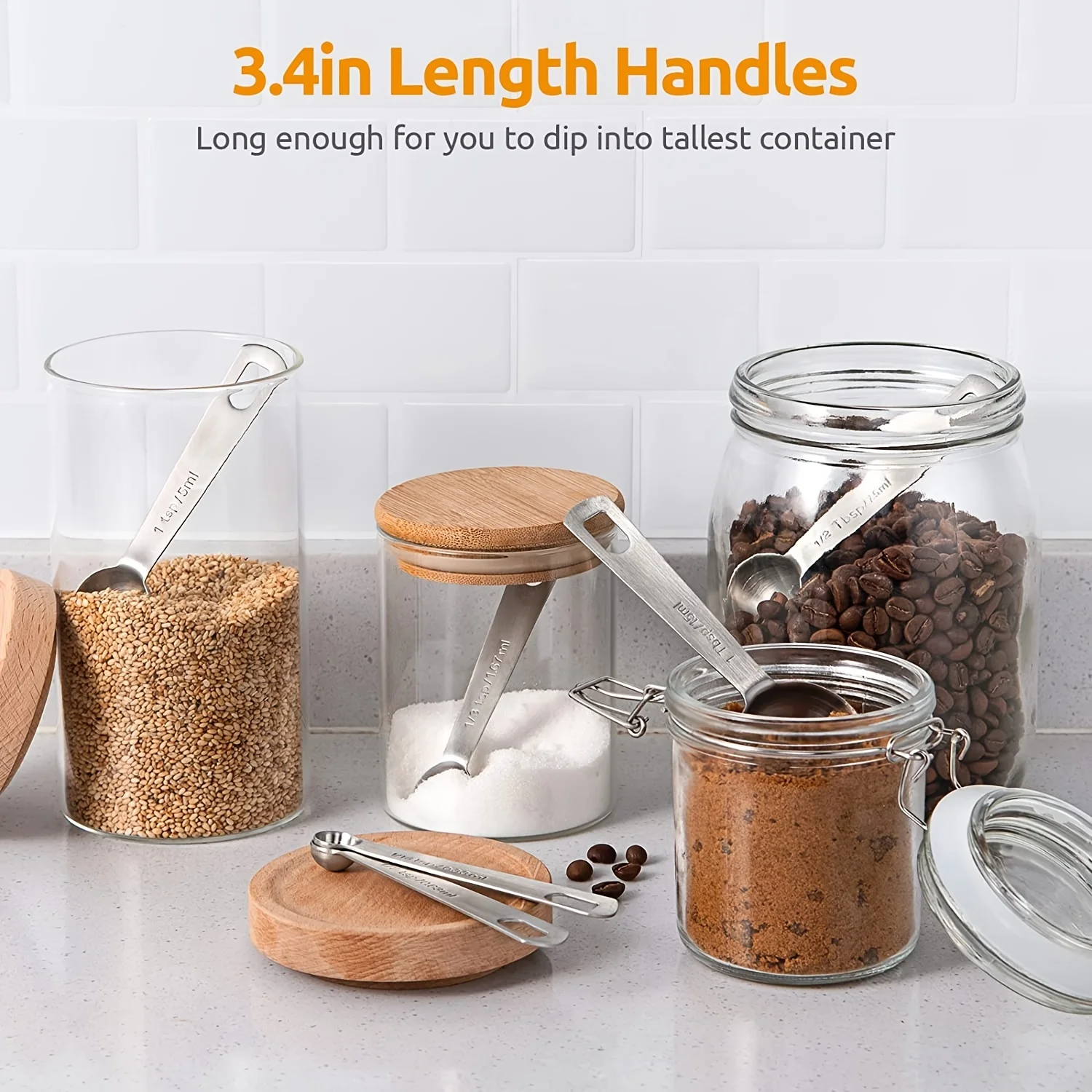 Stainless Steel Measuring Spoon Set (US & Metric) 6