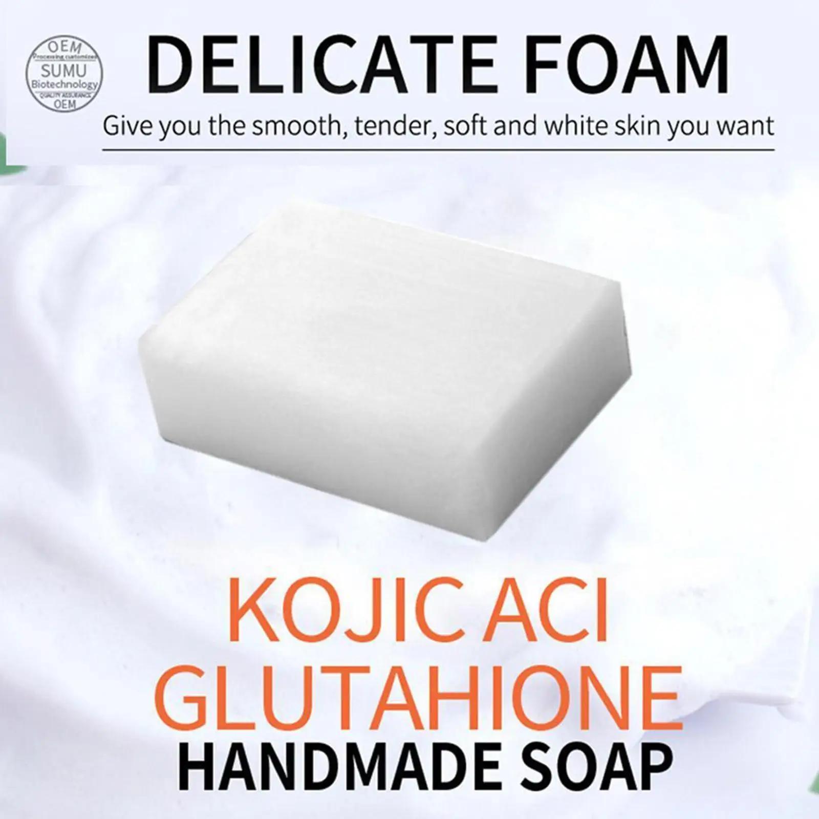 

Glutathione Handmade Soap Natural Organic Soap Mites Acne Remove Tender White Handmade For Face Body Facial Deep Cleansing