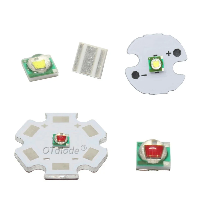 100PCS LED 1W 3W XPE 고전력 칩 비즈 XPE 3535 램프 교체 차가운 따뜻한 흰색 녹색 딥 레드 660nm 로얄 블루 전체 스펙트럼