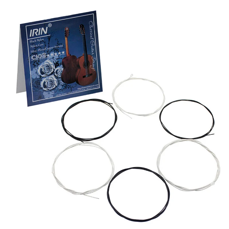 6pcs Guitar Strings Professional Music Instrument Strings Set Nylon Fiber Classical Guitar Replacement 6 Set