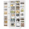 Pantry Cabinet,59" Tall White Kitchen Storage Cabinet with 2 Doors and Adjustable Shelves, Food Storage Freestanding Cupb 3
