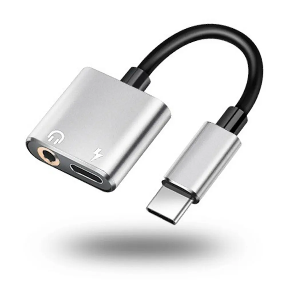 

Новый USB C к разъему 3,5 мм Кабель-адаптер типа C 2-в-1 USB Type C мм внешний кабель для зарядки смартфона