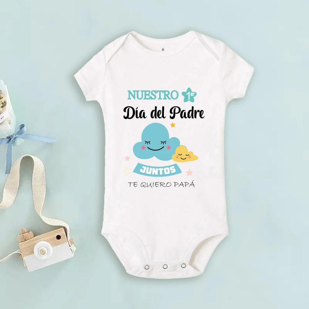 Father‘s Day Set Our First Father's Day Together I Love You Dad Pattern Print Family Matching Outfit Father's Day Party Clothing 6