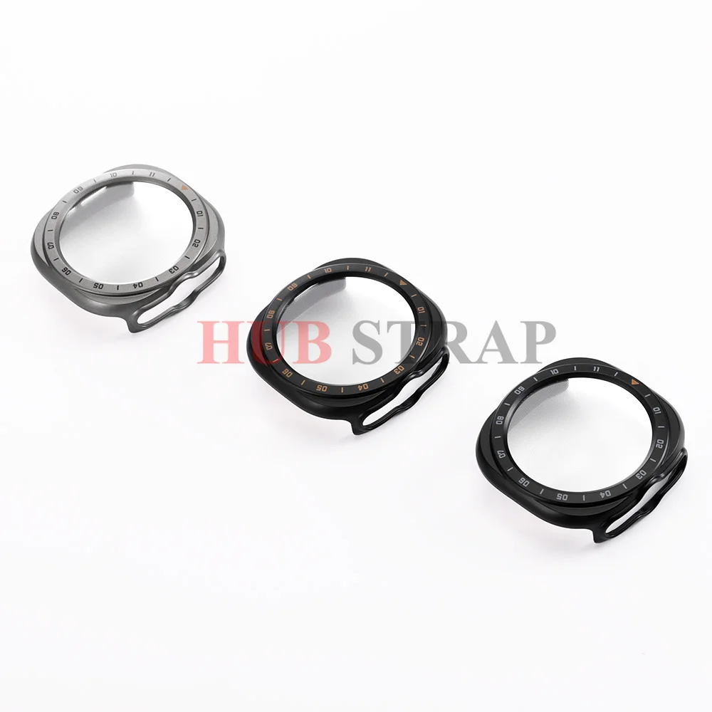 Premium Protective Hard PC Bumper Case with Tempered Glass Screen for Smartwatch - 47mm Cover Accessories