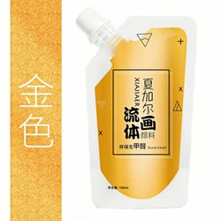 100ml Creative Liquid Acrylic Paints for DIY Art Projects and Crafts (Golden)