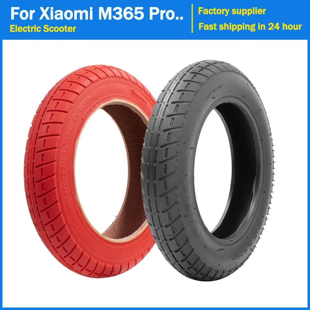 

10Inch Tire Electric Scooter for Xiaomi M365 PRO Pro2 Tyre Inflation Abrasion Resistant Wheel Red Anti-skidding 10*2 Outer Tires