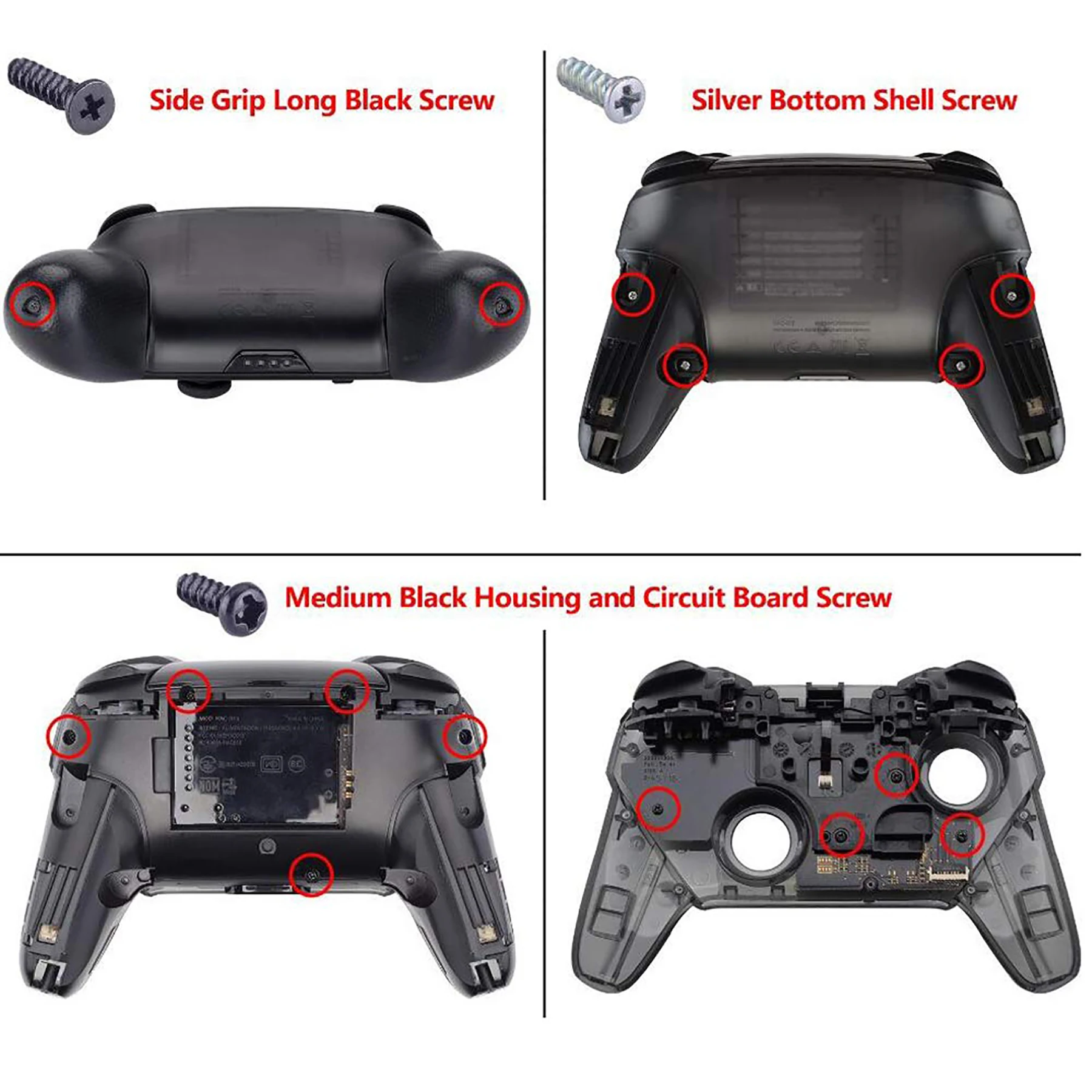 Extremerate Toque Macio Branco Placa Facial Carcaça Invólucro Capa Alças Substituição para Nintendo Switch Pro Controller - Image 6