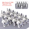 Medieval Military Sets Cavalry Figures Building Blocks Soldier Spartan Warrior Knights Roman Weapons Accessories Toys for kids 5