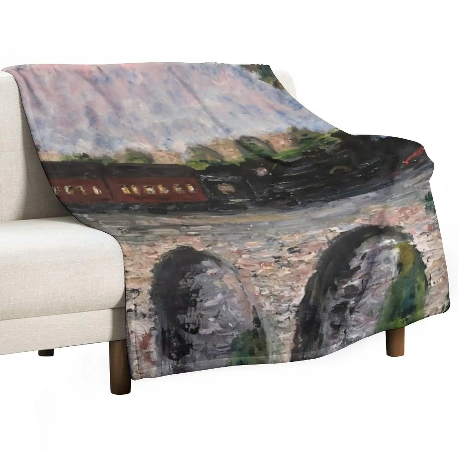 

Train steaming over bridge Throw Blanket throw blanket for sofa sofa