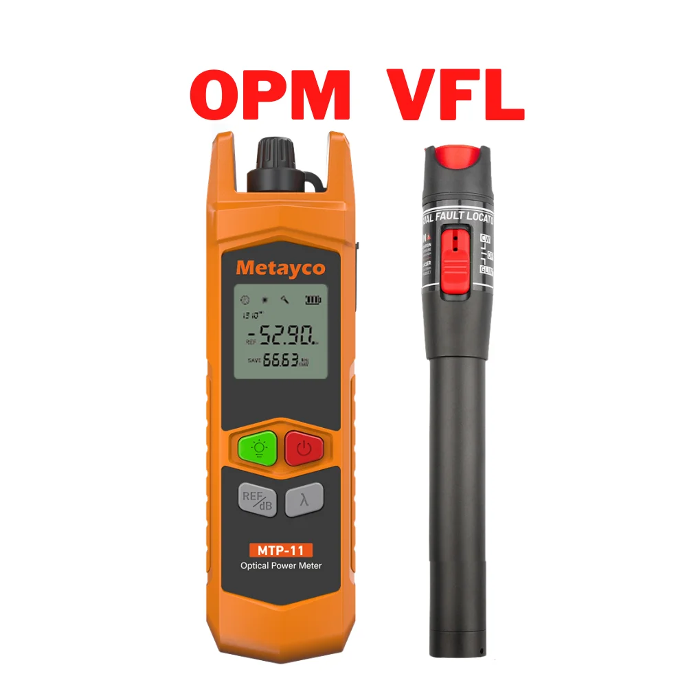 Fiber Optic Tool Kit Fiber Optical Power Meter Mini OPM -70～+6dbm VFL 5~60MW Visual Fault Locator Fiber Optic Tester