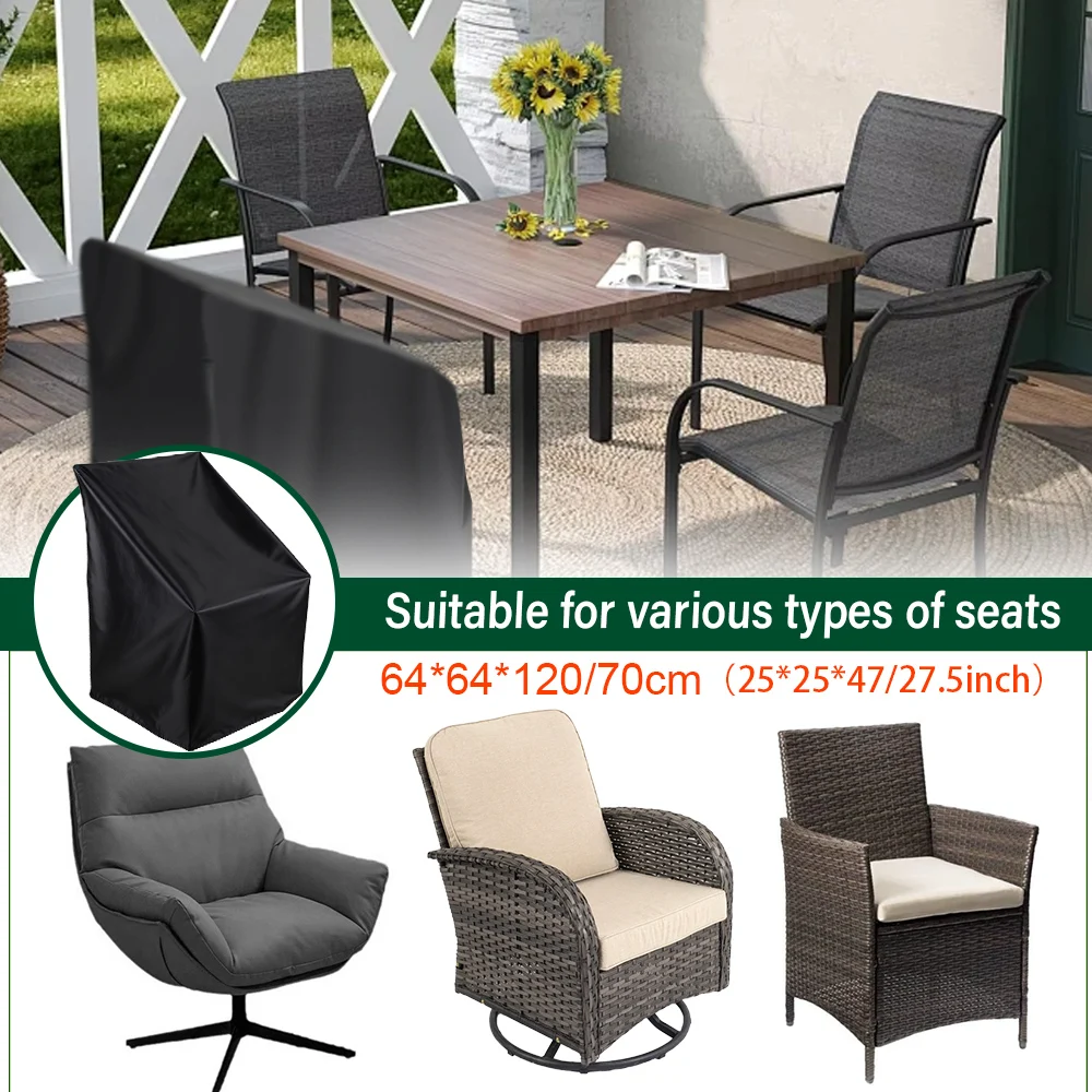 Premium Black Waterproof Outdoor Furniture Protector Cover