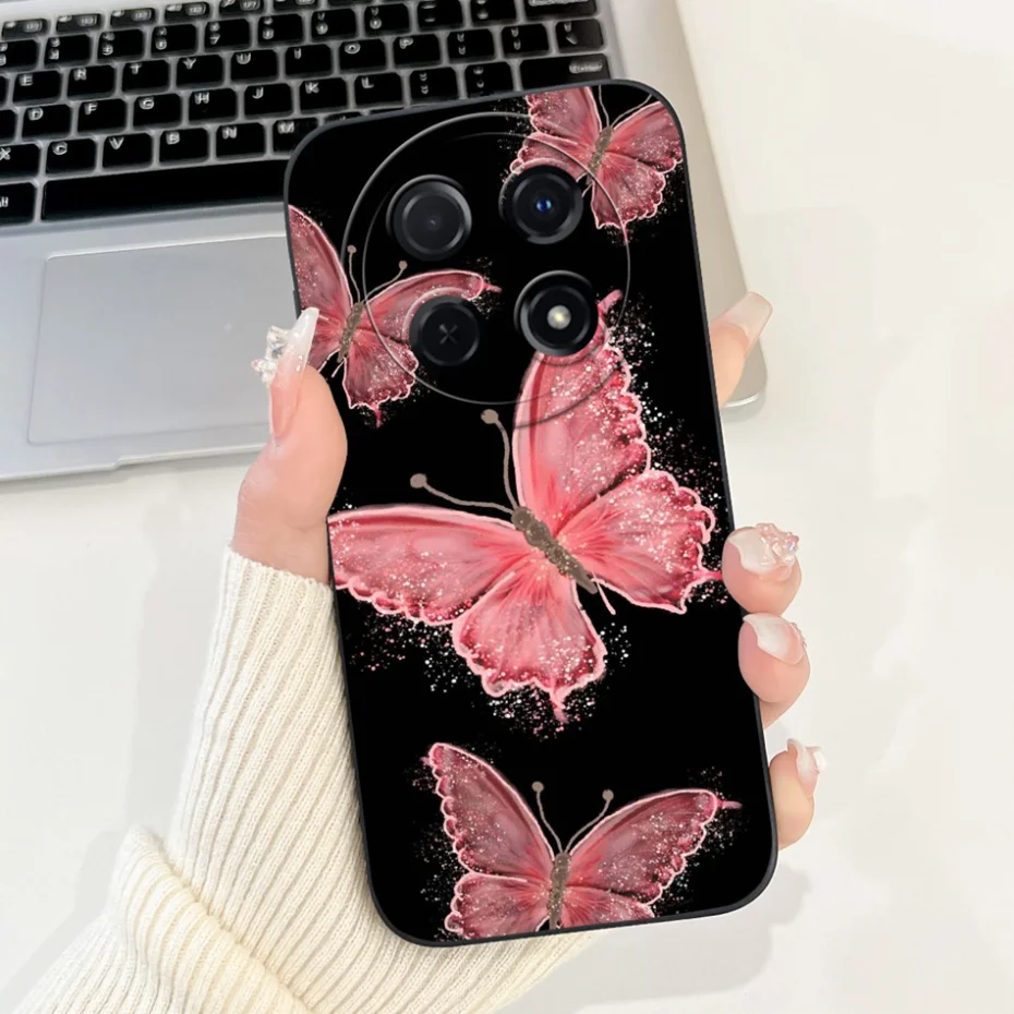 Soft Silicone Shockproof Phone Case - Beautiful Floral Design