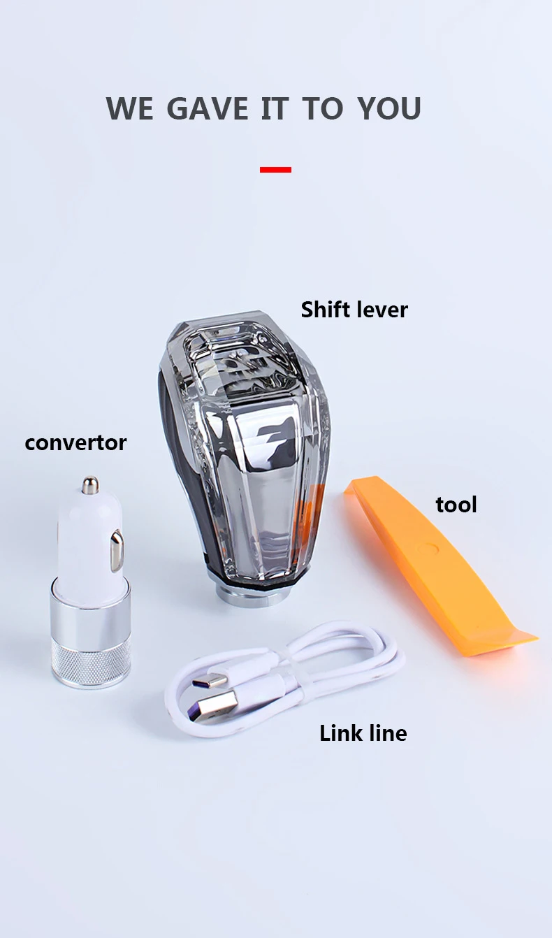 Crystal shift knob suitable for Ford Mondeo Ruijie Winged Tiger Fox Carnival mod