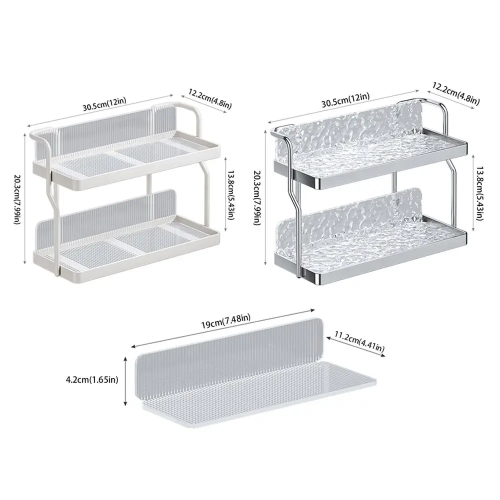 Washing Table Kitchen Seasoning Rack Cosmetic Storage Rack Punch-free Desktop Storage Rack Acrylic Multi-layer Storage 6