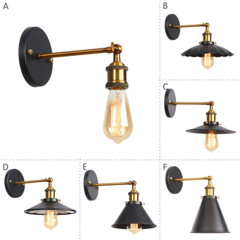 

MMBL Loft Decor Retro LED Wall Light American Nostalgic Style Bedroom Vintage Industrial Wall Lamp Sconce Murale Luminaria