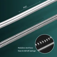 1.5M/2M PVC Flexible Shower Hose Black/Silver Handheld Shower Head Special Hose Bathroom Accessories 4