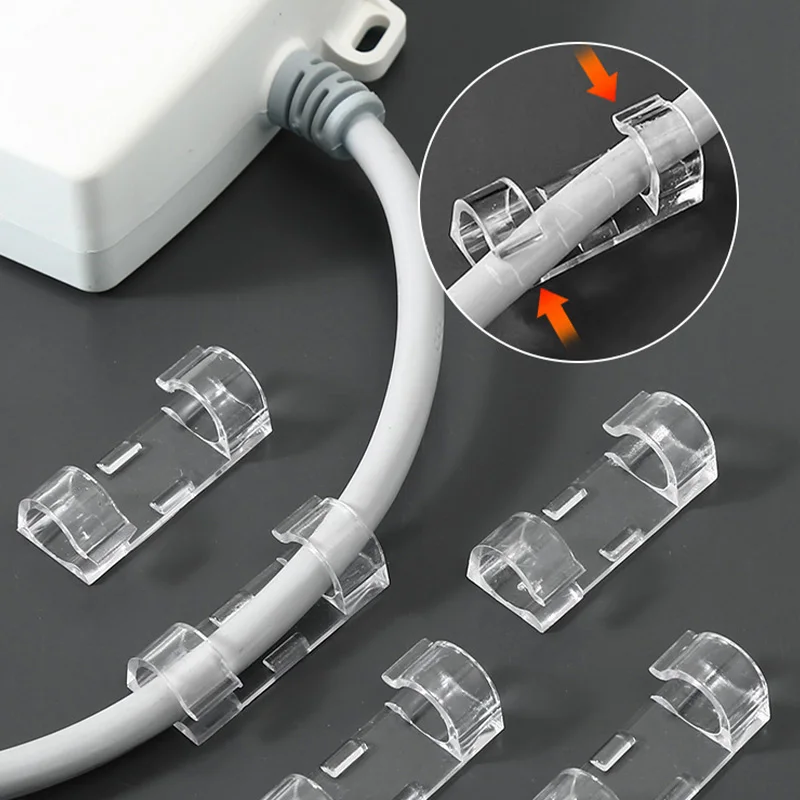 20/16Pcs Cable Organizer Clip Electric Wire Fixed Hooks Desktop Wire Manager Cord Holder USB Charging Data Line Bobbin Winder