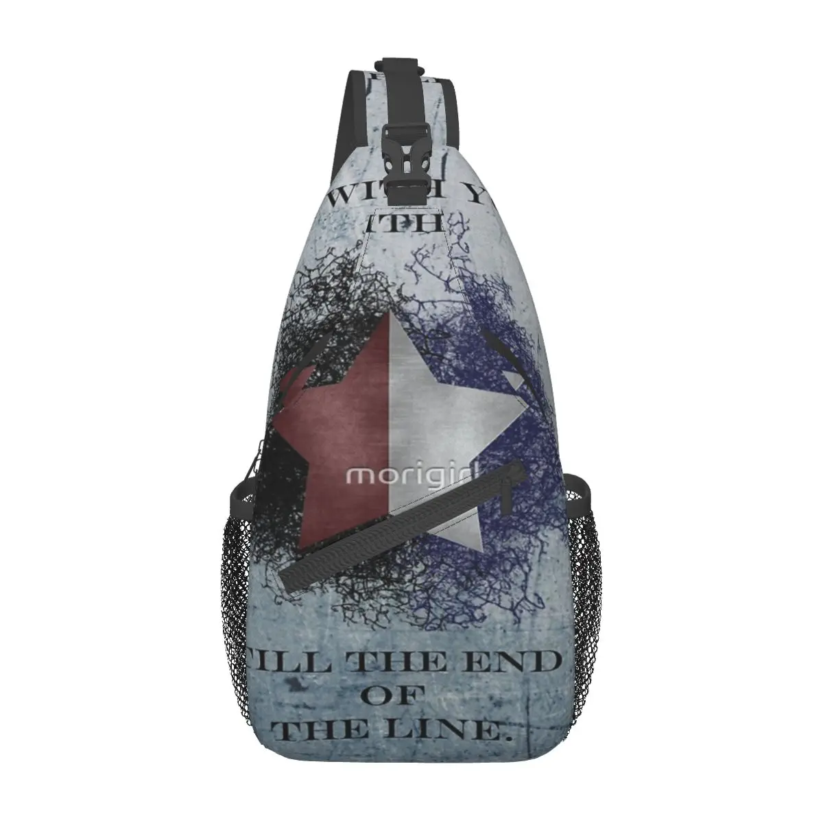 

I'm With You Till The End Of The Line Chest Bag Retro Polyester fabric Out Cross chest bag Customizable